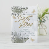 Stustblauw Chic waterverf greenery eucalyptus Kaart (Staand voorkant)