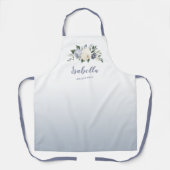 Stustblauw, gepersonaliseerd bridesmaid schort (Voorkant)