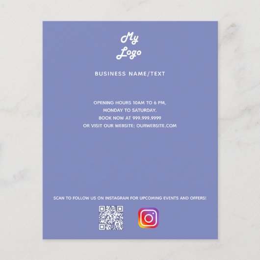 Stustblauw logo qr code instagram flyer (Voorkant)