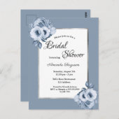 Stustblauw meel — bruiddagroep briefkaart (Voorkant / Achterkant)