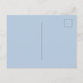 Stustblauw meel witte bruine doucheuitnodiging briefkaart (Achterkant)
