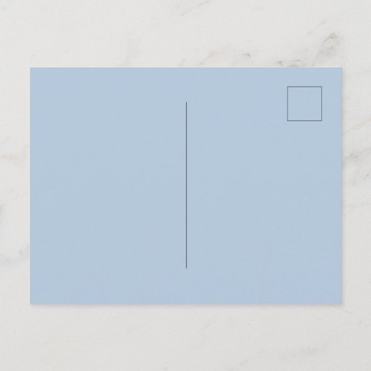 Stustblauw meel witte bruine doucheuitnodiging briefkaart (Achterkant)