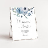 Stustblauw mimosa staafteken poster