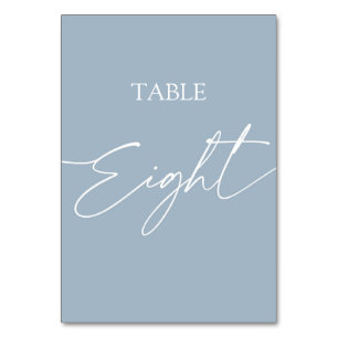 Stustblauw-minimalistisch elegante tafel acht kaart
