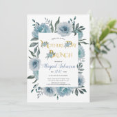 Stustblauw Moederdag brunch Kaart (Staand voorkant)