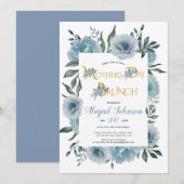 Stustblauw Moederdag brunch Kaart (Voorkant / Achterkant)