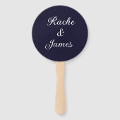 Stustblauw roos blauw elegant floral handwaaier (Achterkant)