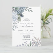  Stustblauw Rozen Kaart (Staand voorkant)