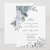  Stustblauw Rozen Kaart (Voorkant / Achterkant)