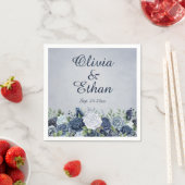  Stustblauw Rozen Servet (Insitu)