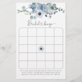 Stustblauw vrijgezellenfeest bingo (Voorkant)