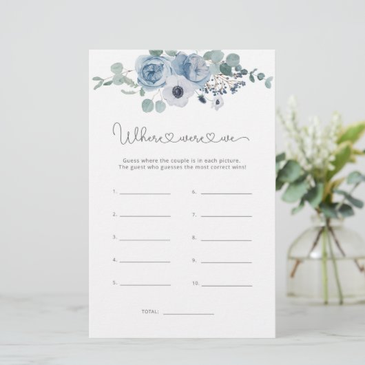 Stustblauw Waar waren we vrijgezellenfeest-spel (Staand voorkant)