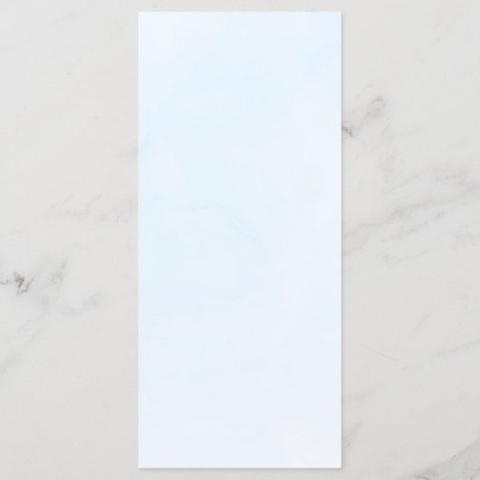 Stustblauw Waterverf Succulent Afstuderen Dinner Menu (Achterkant)