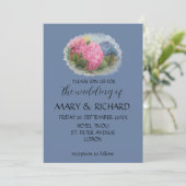 Stustblauwe waterverf Hydrangeas Kaart (Staand voorkant)