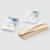 Stustblauwe zeebloem handwaaier (Niet-gemonteerd)