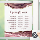 Stustmage Roos Agate Opening Uours Window Cling Raamsticker (Huis)