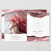 Stustmakende roos met tweeledige brochure (Voorkant / Achterkant)