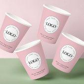 Stustroze Aangepaste Logo voor bedrijven toevoegen Papieren Bekers