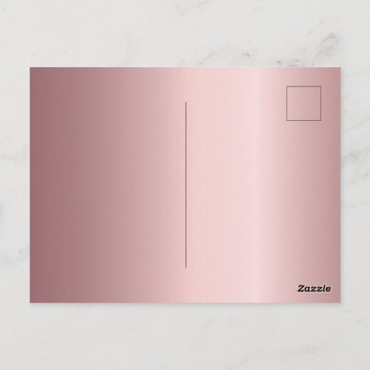 Stustroze goudbruine doucheuitnodiging briefkaart (Achterkant)