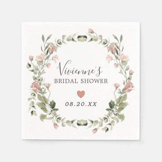 Stustroze Vrijgezellenfeest Eucalyptus Servet (Voorkant)