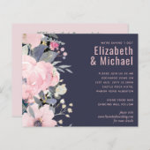 Stusty Blue Blush Pink Floral Wedal Budget (Voorkant / Achterkant)