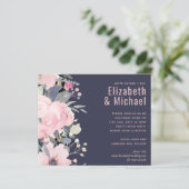 Stusty Blue Blush Pink Floral Wedal Budget (Staand voorkant)