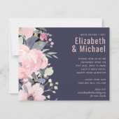 Stusty Blue Blush Pink Floral Wedal Budget (Voorkant)