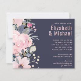 Stusty Blue Blush Pink Floral Wedal Budget