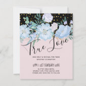 Stusty Blue Blush Pink Floral Wedal Budget (Voorkant)