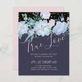 Stusty Blue Blush Pink Floral Wedal Budget (Voorkant / Achterkant)