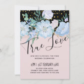 Stusty Blue Blush Pink Floral Wedal Budget (Voorkant)