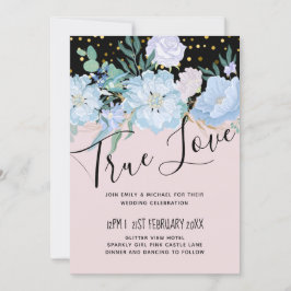 Stusty Blue Blush Pink Floral Wedal Budget