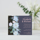 Stusty Blue Blush Pink Floral Wedal Budget (Staand voorkant)
