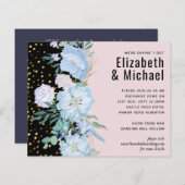 Stusty Blue Blush Pink Floral Wedal Budget (Voorkant / Achterkant)