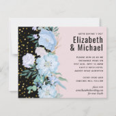 Stusty Blue Blush Pink Floral Wedal Budget (Voorkant)
