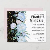 Stusty Blue Blush Pink Floral Wedal Budget (Voorkant / Achterkant)