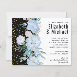 Stusty Blue Blush Pink Floral Wedal Budget