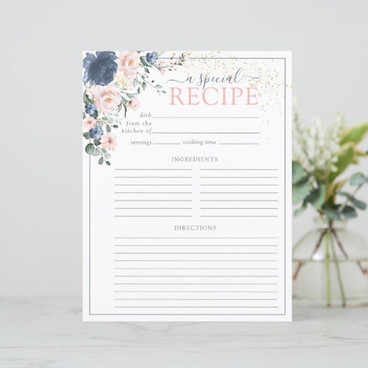 Stusty Blue Blush Pink Vrijgezellenfeest Recippage (Staand voorkant)