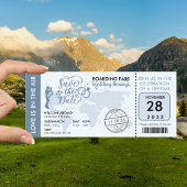 Stusty Blue Boarding Pass Destination Wedination Save The Date