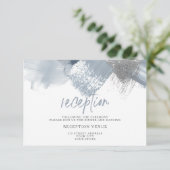 Stusty Blue Chic-penseelstreken Kaart (Staand voorkant)