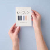 Stusty Blue Coral Colour Palette Weddenschap Flyer (Hand)