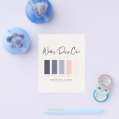 Stusty Blue Coral Colour Palette Weddenschap Flyer (Enkel)