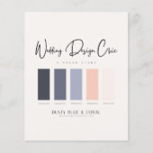 Stusty Blue Coral Colour Palette Weddenschap Flyer (Voorkant)