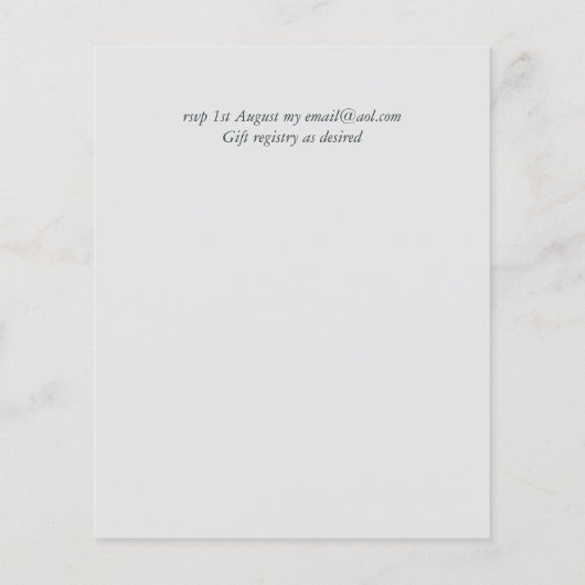 Stusty Blue Coral Floral Wedding Inviting Budget (Achterkant)