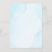 Stusty Blue en Navy Floral Wedding Information Informatiekaartje (Achterkant)