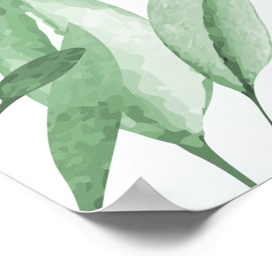 Stusty Blue Eucalyptus Bar Bat Mitzvah Welkom Poster (Hoek)