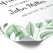 Stusty Blue Eucalyptus-bevestiging Welkom Poster (Hoek)