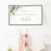 Stusty Blue Eucalyptus Botanical Shower Welkom Spandoek (Insitu)