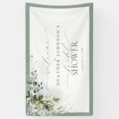 Stusty Blue Eucalyptus Botanical Shower Welkom Spandoek (Verticaal)