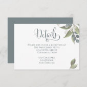 Stusty Blue Eucalyptus Greenery Foliage Enc Informatiekaartje (Voorkant / Achterkant)